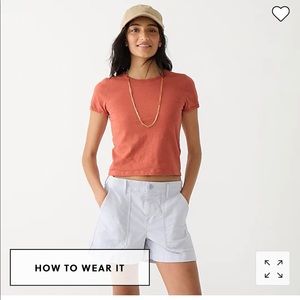 '90s cropped organic slub cotton T-shirt